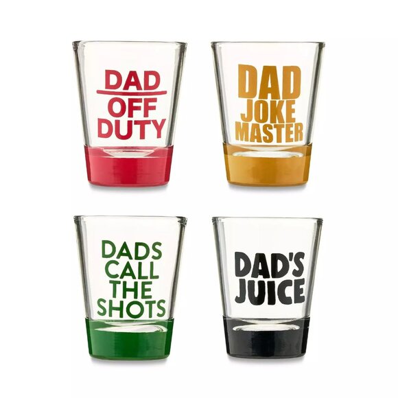 Way To Celebrate Father’s Day Shot Glass Set, 4 Pieces - Fun and Festive Designs - Picture 2 of 4